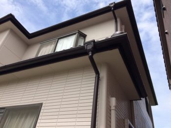 塗装後の軒天や樋