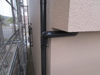 外壁と樋を塗装