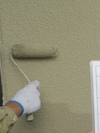 上塗り2回目の施工