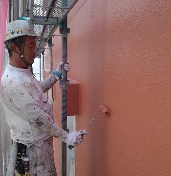 塗装施工中