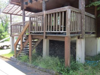 塗膜が剥がれている