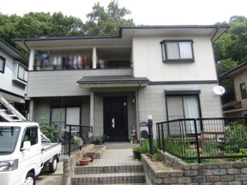 塗装施工前の全景