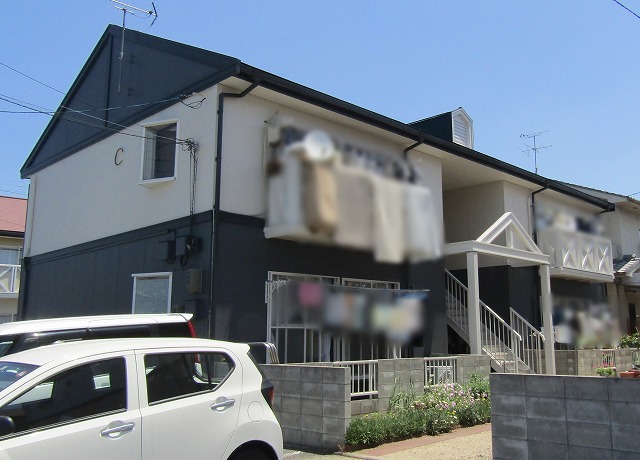 岡山市のアパート塗装の完成