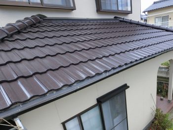 屋根の塗装完成