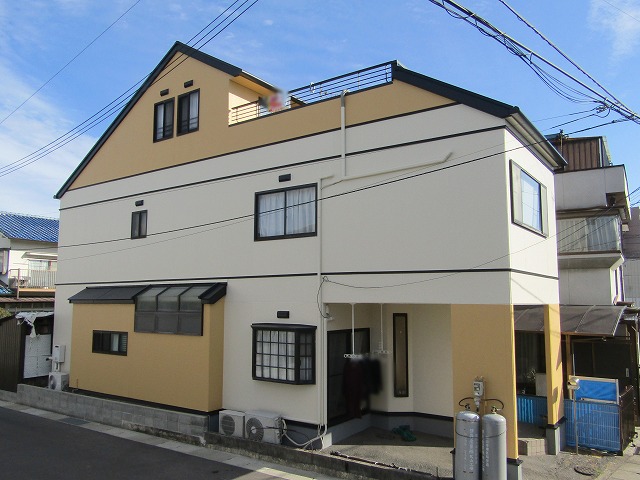 岡山市　外壁屋根塗装完成