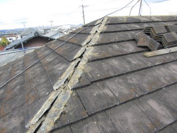 屋根の漆喰修繕