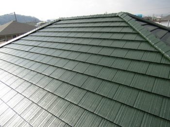 屋根の塗装完成