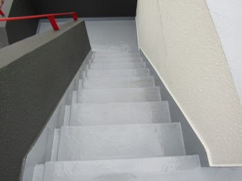 階段防水工事完成
