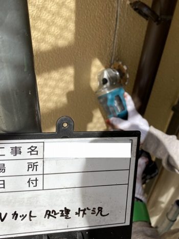 増築部分のクラック工事