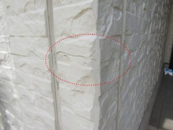 サイディングにクラック