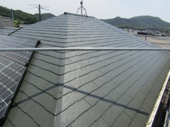 屋根の塗装完成