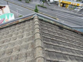 屋根の葺き替え工事前