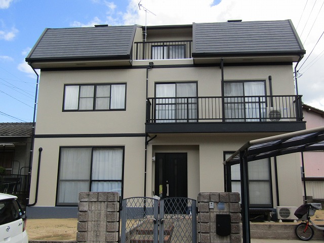 外壁屋根の塗装工事完成