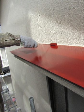 ひさしサビ止め塗装