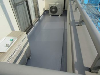 バルコニー防水工事完成