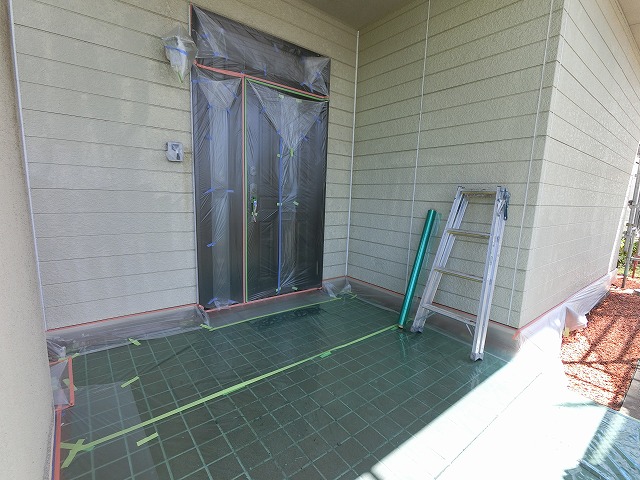 玄関回りの養生