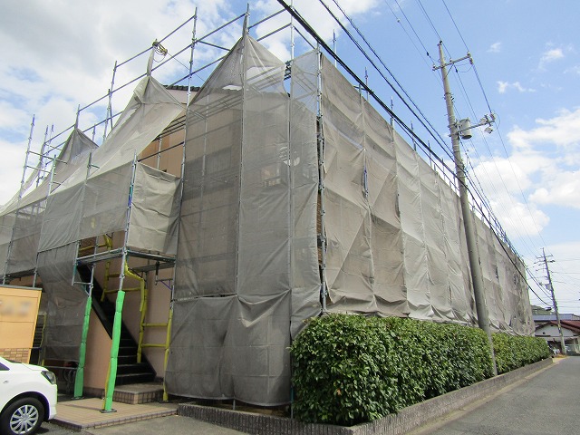 倉敷のアパート工事