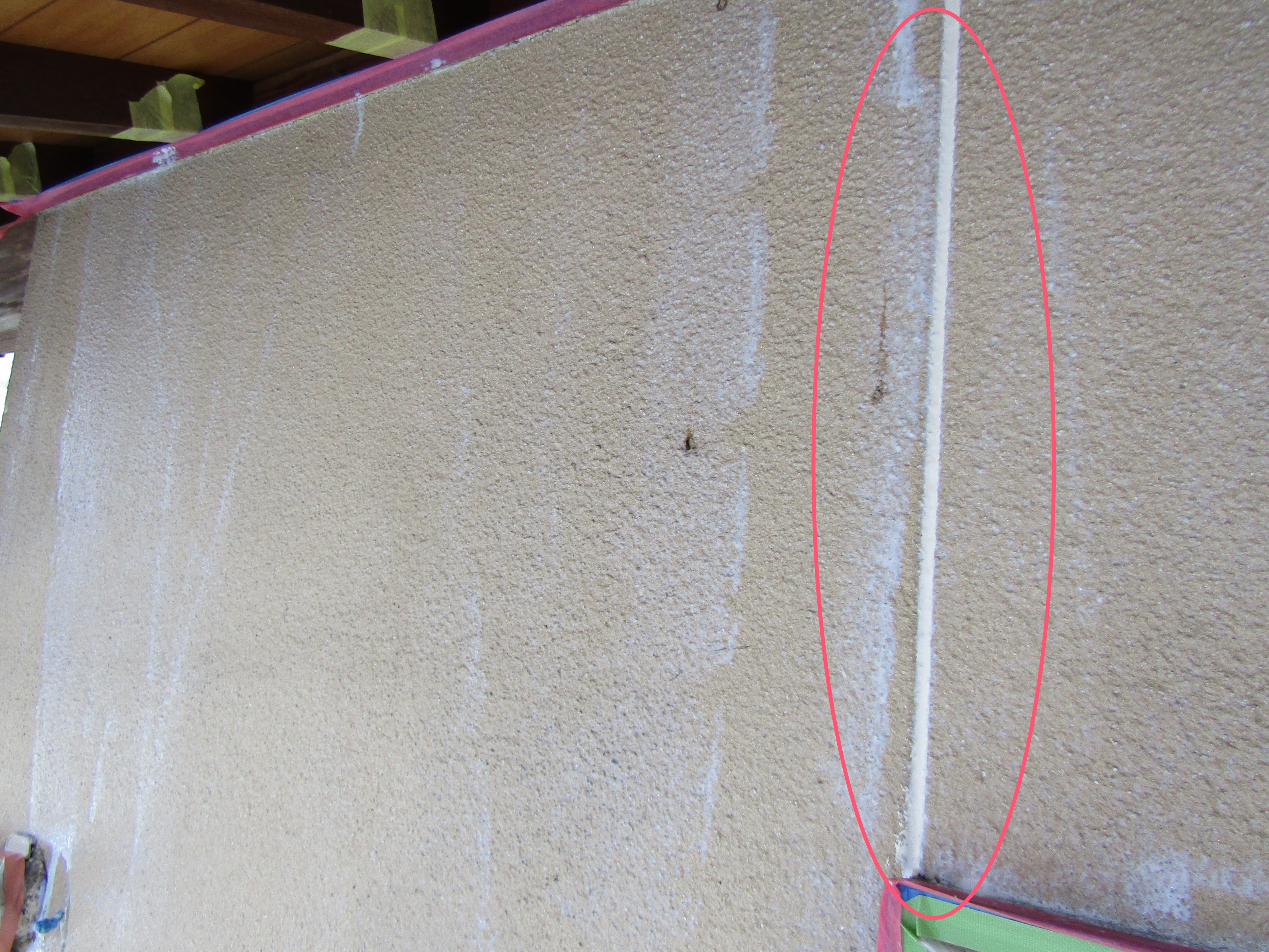 下塗りをしたところ