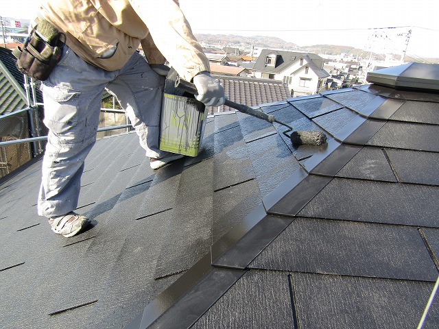 屋根を無機塗料で塗装
