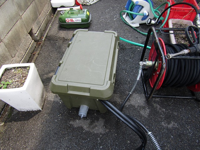 高圧洗浄用自作タンク