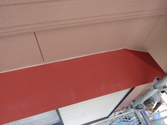 ひさしの塗装 サビ止め