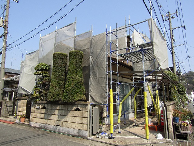 倉敷 瓦葺き替え現場