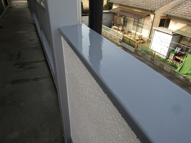 笠木の防水施工 完成