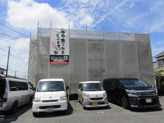 岡山市中区のアパート現場