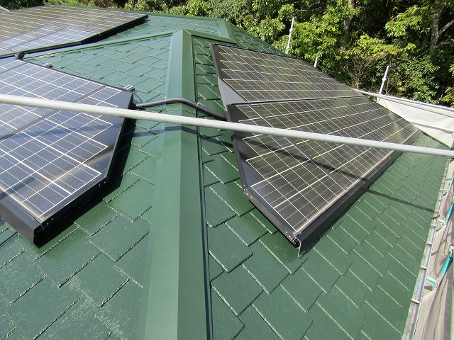 アーバニーの瓦、塗装後