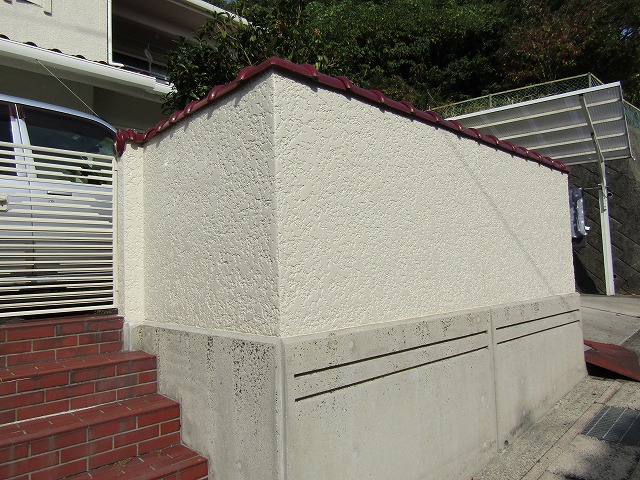 塀の塗り替え完成