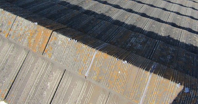 棟瓦のビス施工前