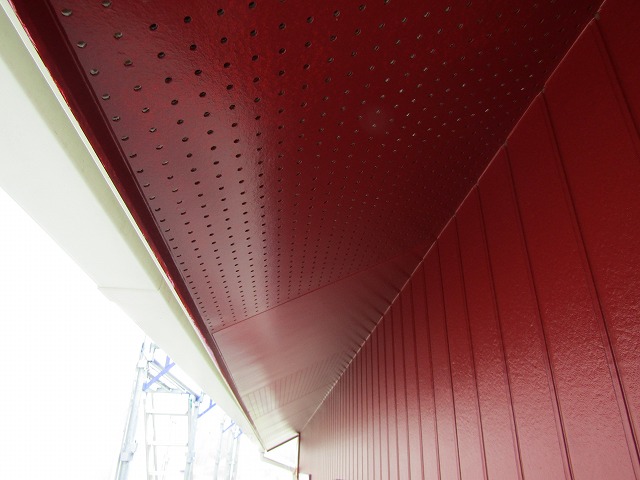 軒天１回目の塗装