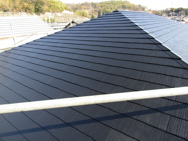 無機塗料で塗装した屋根