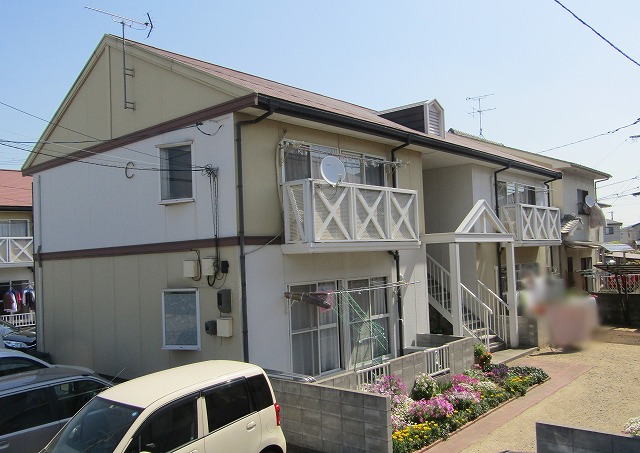 岡山市中区のアパート、施工前