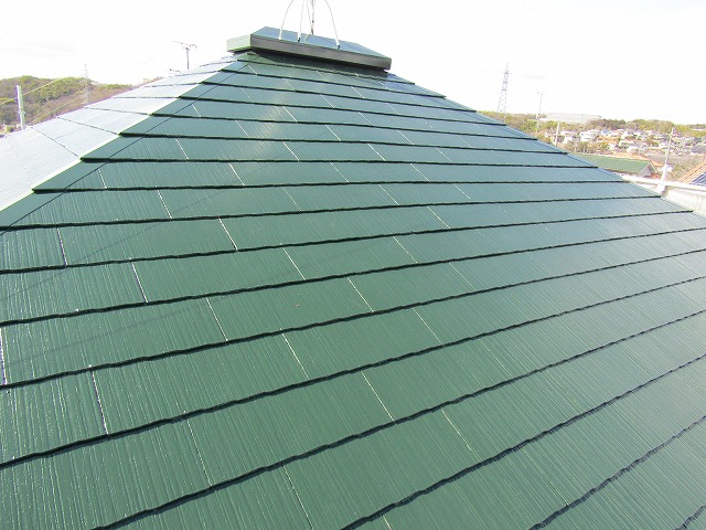 屋根　無機塗料で塗装
