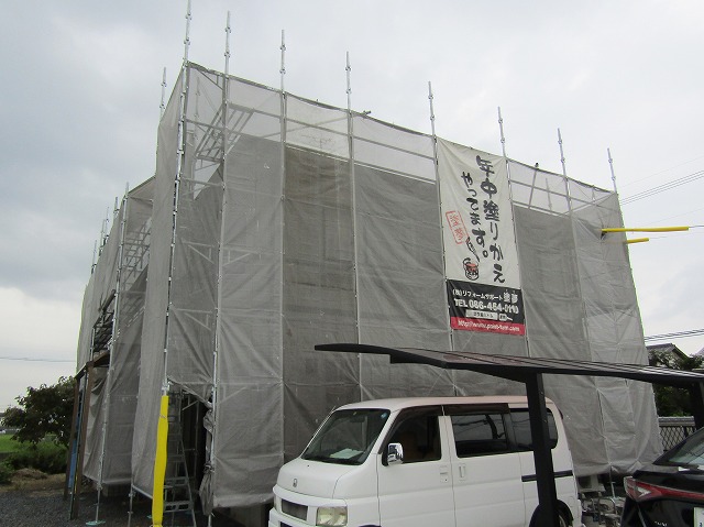 コーキング作業現場