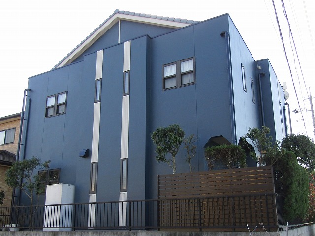 ネイビーの住宅