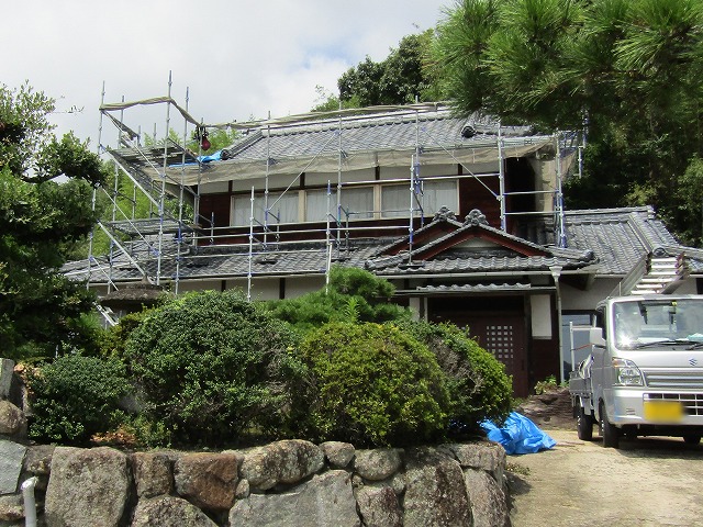 岡山市 屋根工事の現場