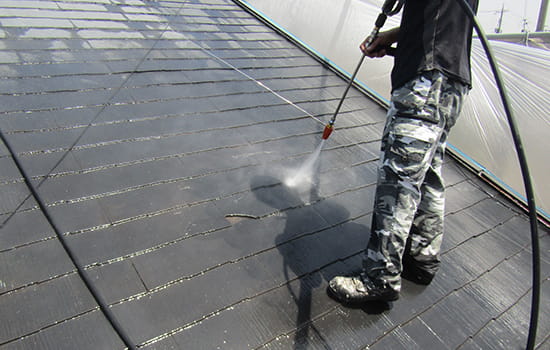 足場の設置、メッシュシート設置