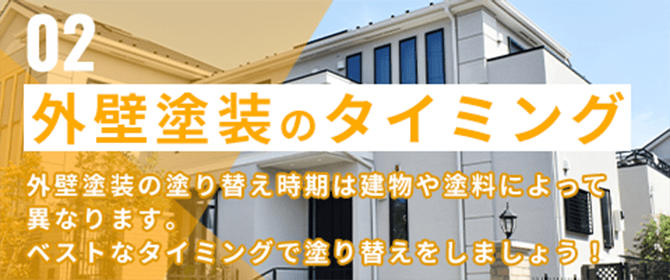 外壁塗装のタイミング