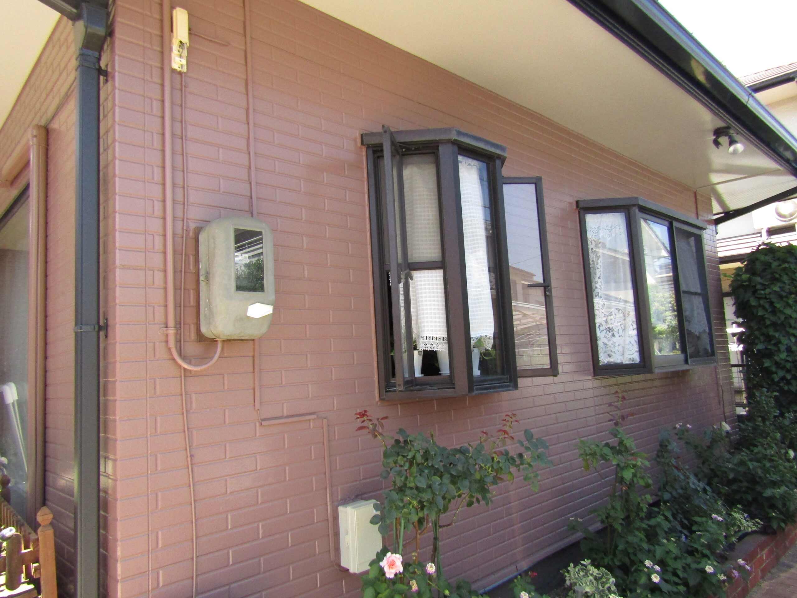 外壁の塗装完成