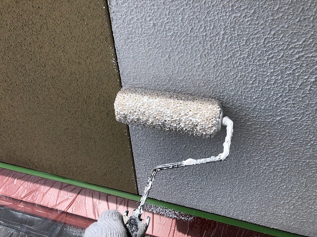 外壁下塗り 山上げ