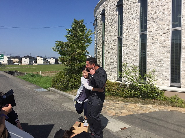 塗夢のCM撮影のようす