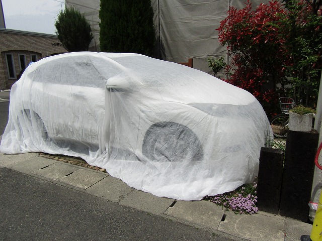 車の養生メッシュシート