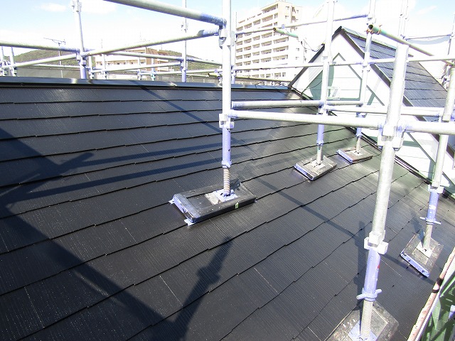 屋根の塗装完成
