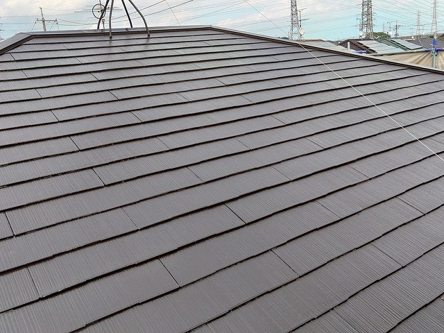 屋根の塗装完成