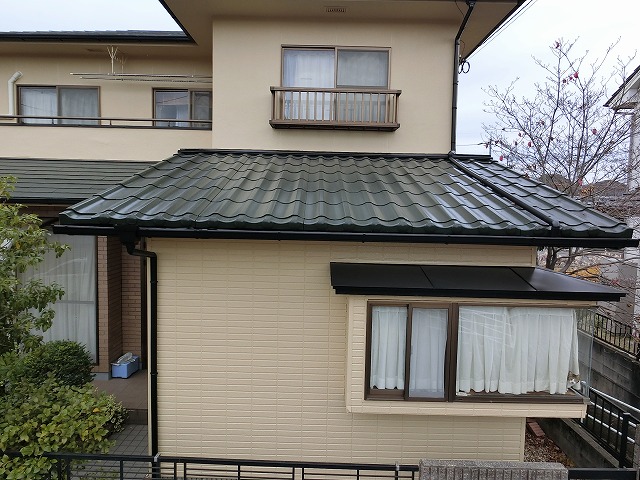 屋根の塗装完成