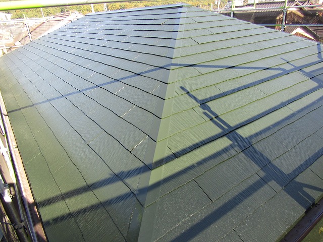 屋根の塗装完成