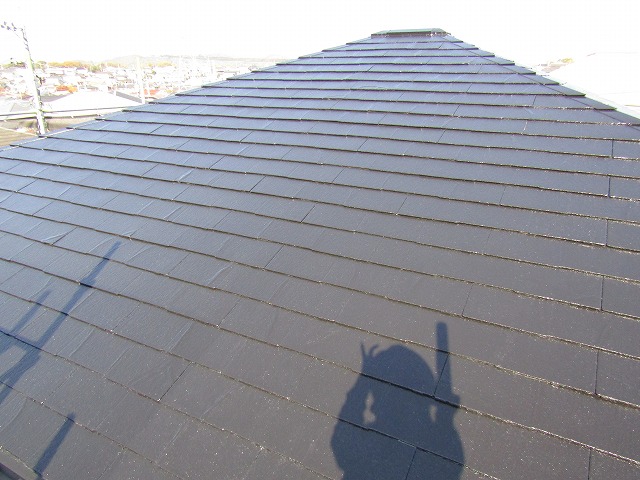 屋根の塗装完成