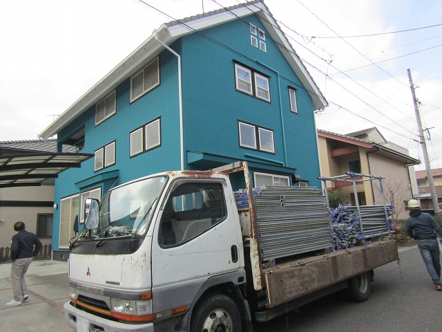 塗装完成　足場解体